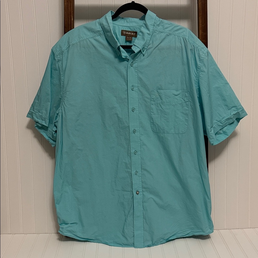 Ariat Men's Aqua Casual Button Down Shirt XXL